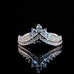 Elegant Crown Shaped Moissanite Diamond RingRing4Round crown