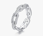 Chain Link Diamond 925 Sterling Silver RingRing5