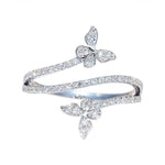 Intertwined Butterfly Diamond RingRing6