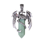 Dragon Necklace Natural Gem Stone Crystal PendantNecklace