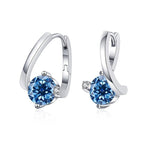 925 Sterling Silver 1 Carat Twist Diamond Stud EarringsEarringsColorroyal blue