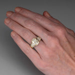 Antique Square Style Gold and Silver RingRing