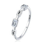 Square Cubic Diamond 925 Sterling Silver RingRing6