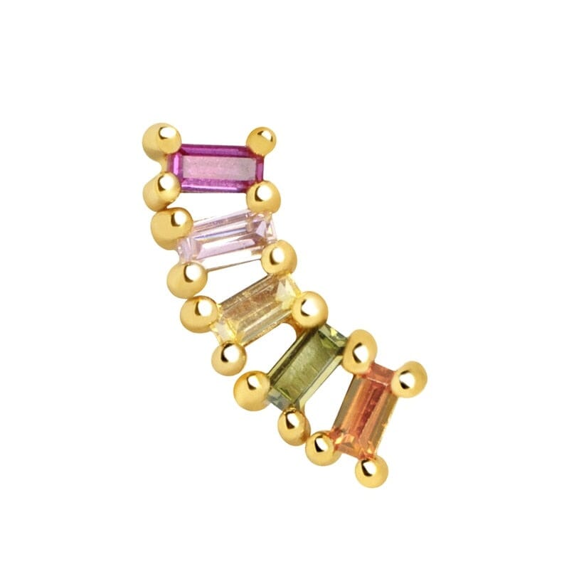 Cluster Colorful Square Stud EarringsEarrings