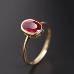 Classic Oval Ruby Adjustable RingRing