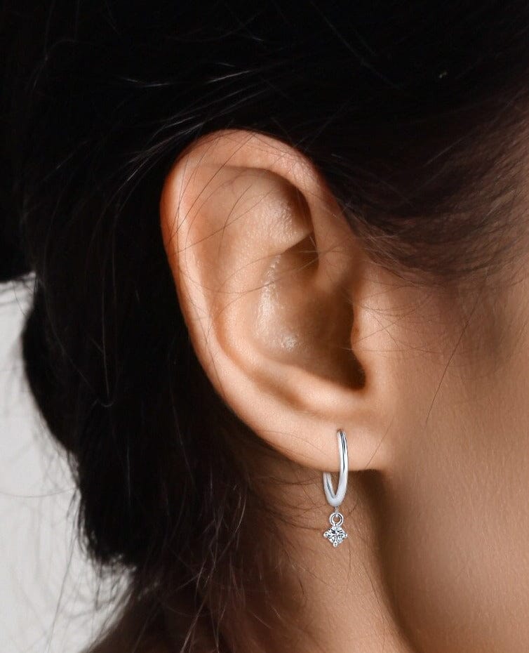 3 Carat Diamond Moissanite Ear Buckle 925 Sterling Silver EarringsEarrings