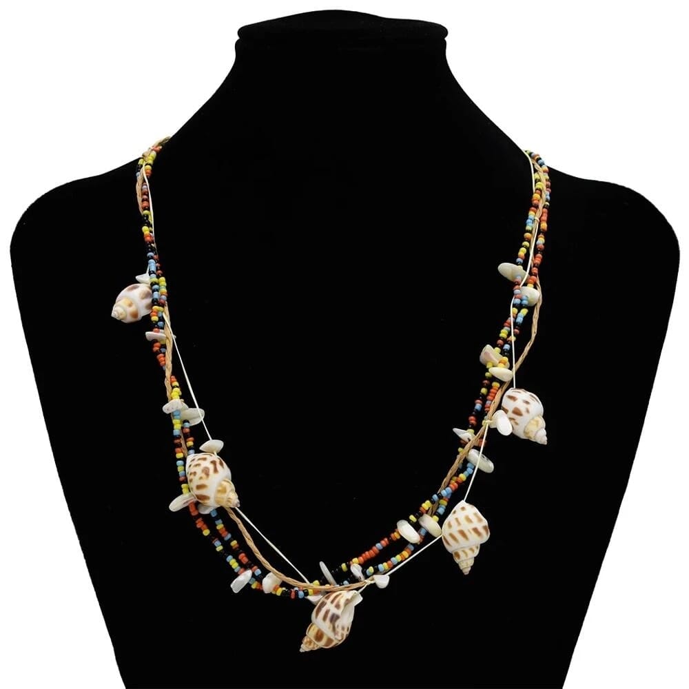 Unique Bohemian Ethnic Statement Puka Shell NecklaceNecklace