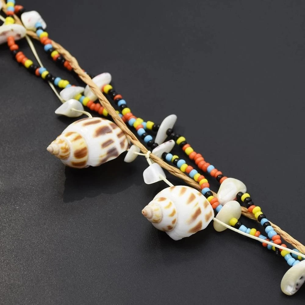 Unique Bohemian Ethnic Statement Puka Shell NecklaceNecklace