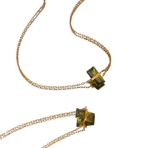 Summer Minimalist Peridot NecklaceNecklace