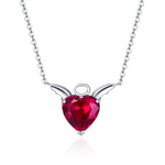 Little Evil and Angel CZ Garnet Necklace - 925 Sterling SilverNecklaceSCN285