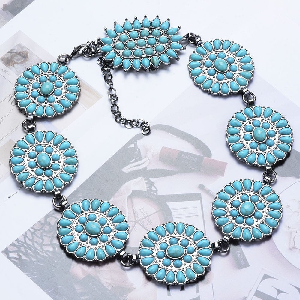 Summer Fashion Round-Shaped Turquoise NecklaceNecklace4