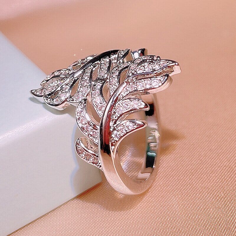 Princess Feather Design Ring - 925 Sterling SilverRing