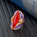 Mermaid Queen Purple and Red Enamel Ring