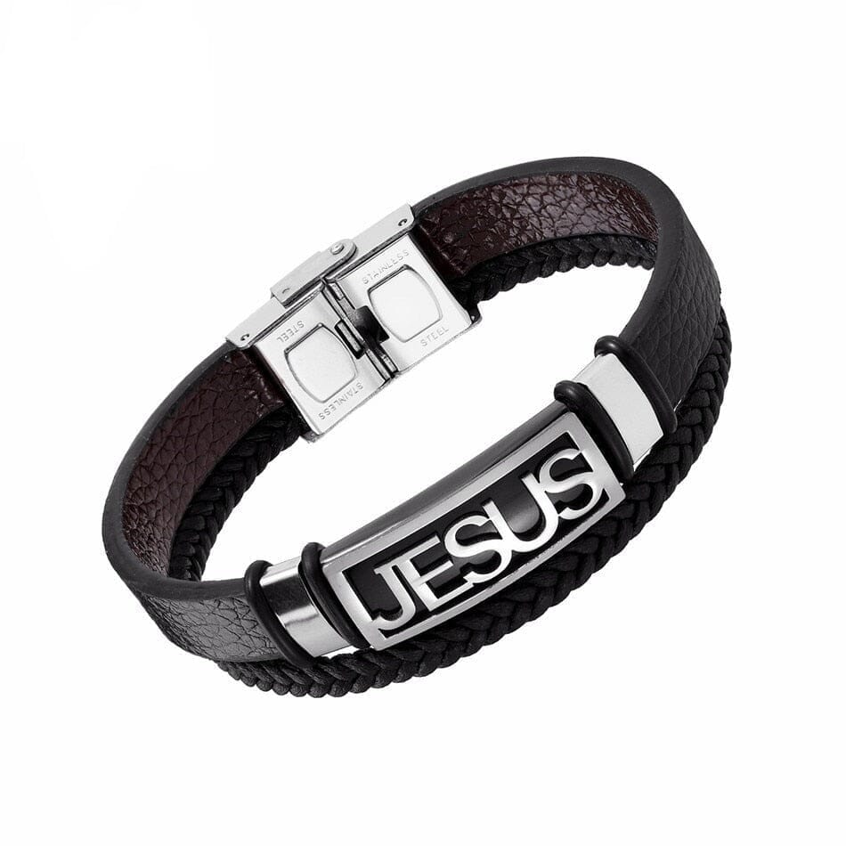 WWJD JESUS Multi-Layer Leather BraceletBracelet