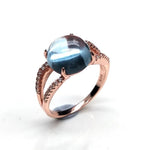 Natural Gemstone Sky Blue Topaz RingRing9topaz rings