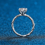 Twisted Vine Diamond Ring - 925 Sterling SilverRings
