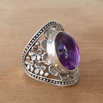 Exquisite Vintage Oval Purple Amethyst RingRing6Ring