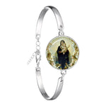 Our Lady of Guadalupe WWJD Glass Dome BraceletBracelet6