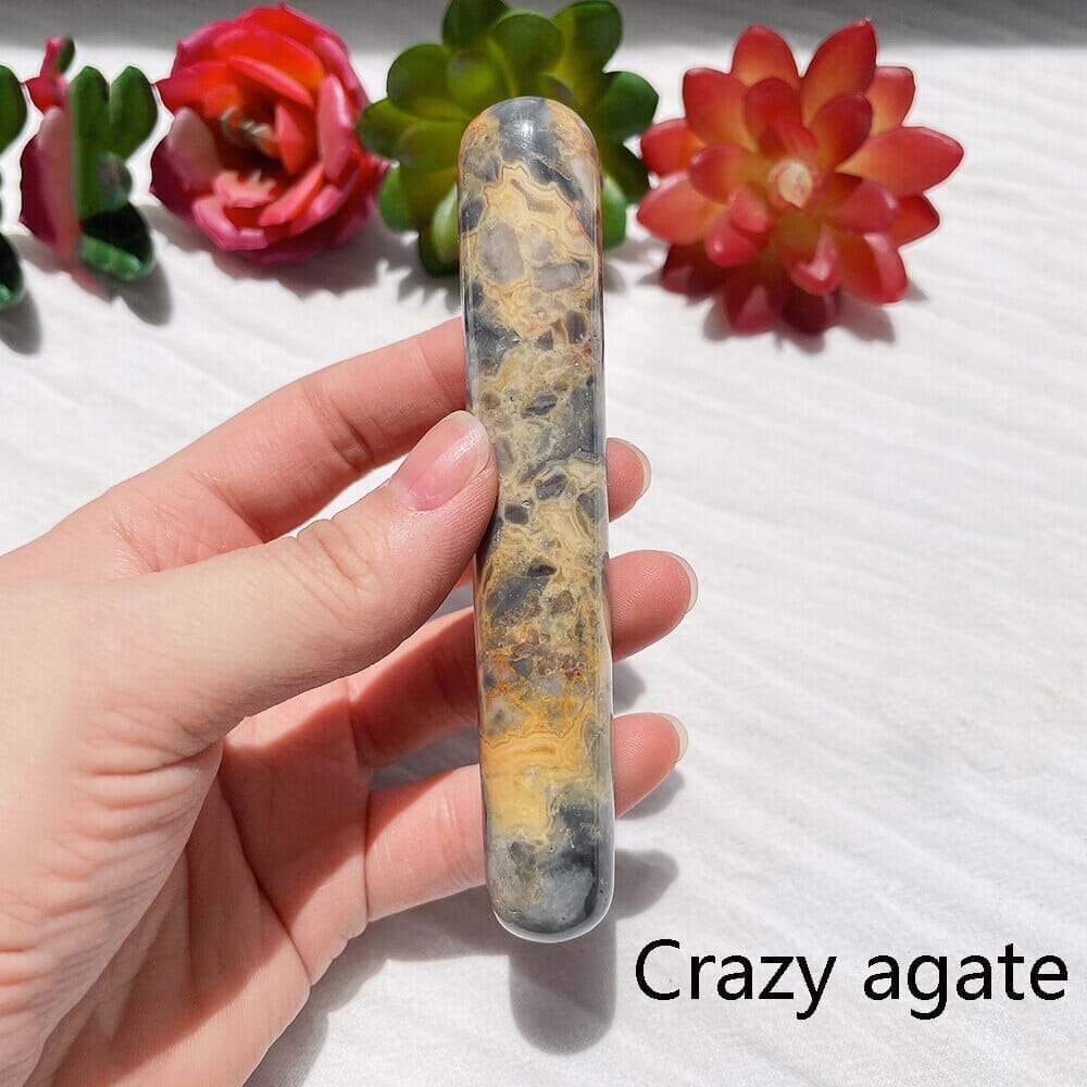 1pc Crystal Stone Body Massage Yoni Healing WandWandCrazy agate