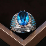 Aquamarine Turkish Ring - 925 Sterling SilverRing