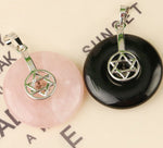Jewish Hexagram Charms Healing Crystal NecklaceNecklace