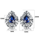 Blue/Pink Sapphire Stud Earrings - 925 Sterling SilverEarrings