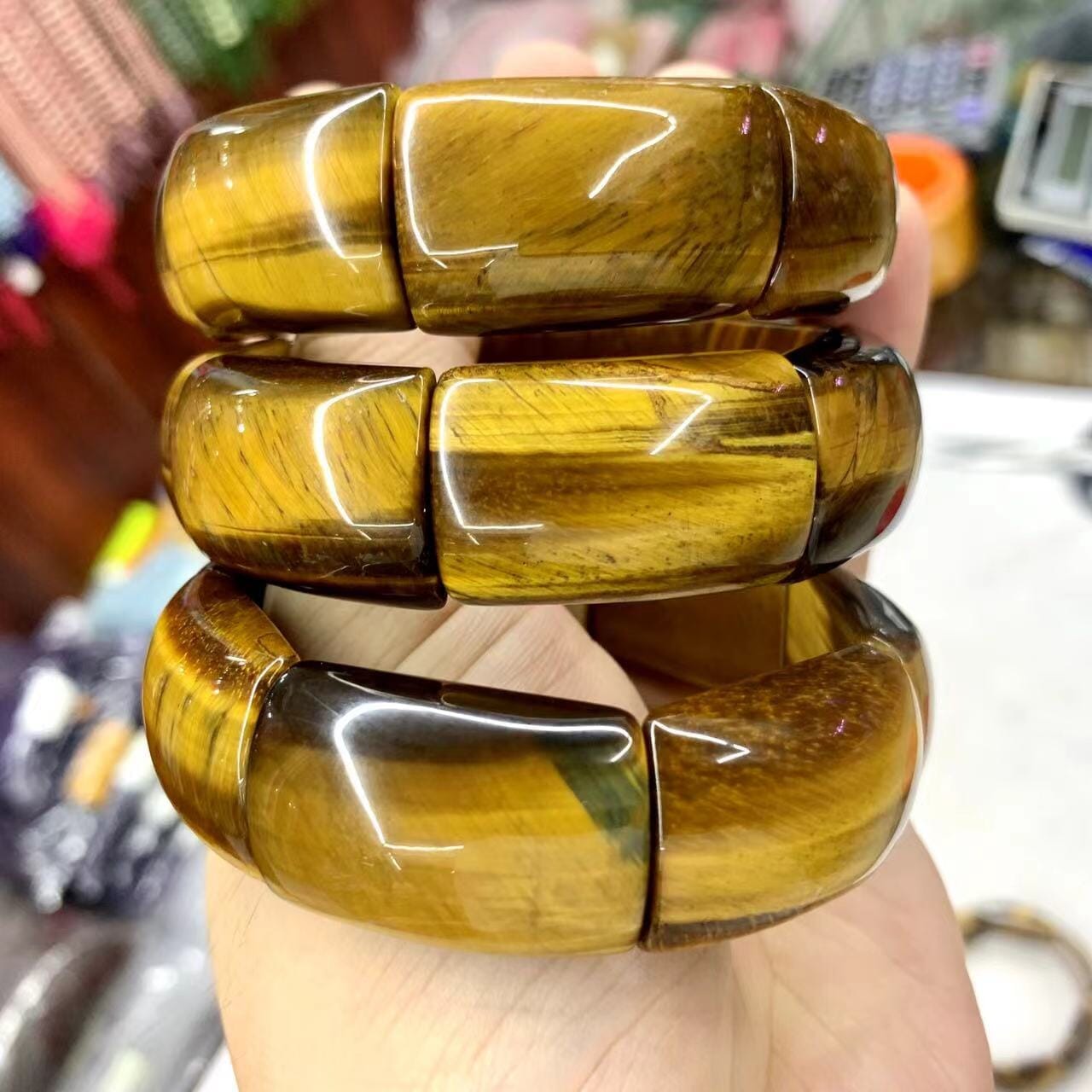 Yellow Tiger Eye Stone Beads BraceletBracelet