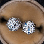Real Diamond Stud Earrings - 925 Sterling SilverEarrings