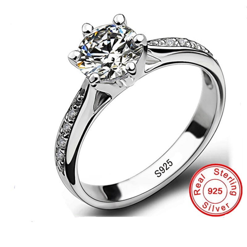 Classic Eternity Diamond Ring - 925 Sterling SilverRing8