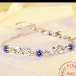 Endless Love Infinity Chain Link Adjustable Bracelet - 925 Sterling SilverBracelet