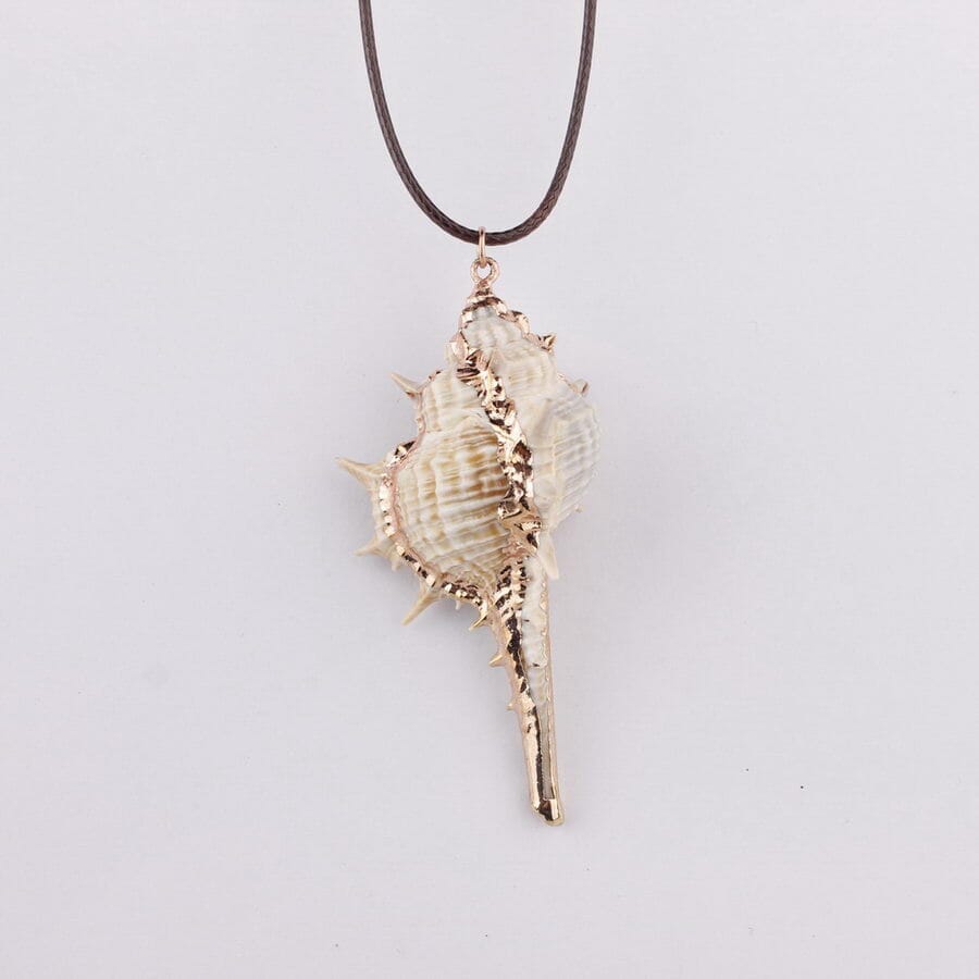 ZWPON Tropical Natural Sea Shell Choker NecklaceNecklace145cm
