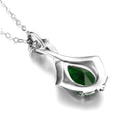 Elegant Vintage Emerald Necklace - 925 Sterling SilverNecklace