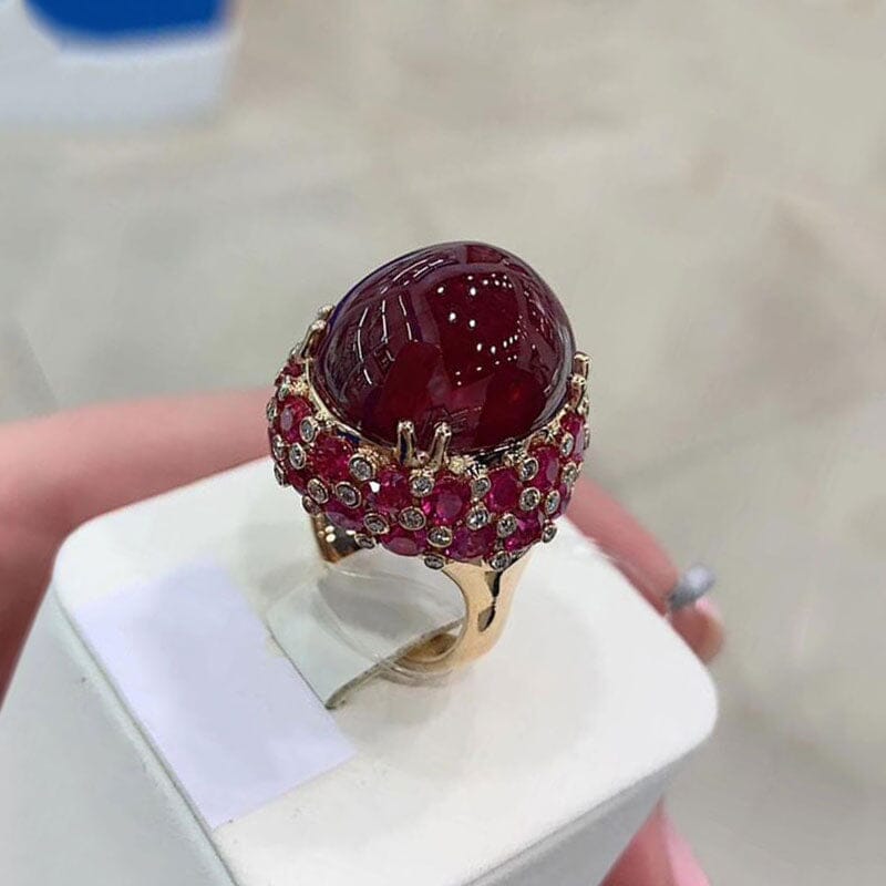 Luxury Exaggerated Lovely Ruby Resizable RingRing