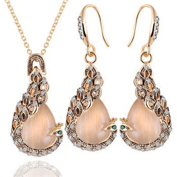 Luxury Austrian Crystal Opal Jewelry SetJewelry SetF661