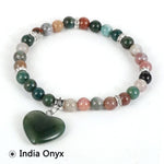 Crystal Love Heart Charm BraceletBraceletIndia Onyx