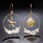 Puka Shell Cowrie Statement Dangle EarringsEarrings