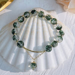 Green Ghost Chorite Crystals Beaded Strand BraceletBracelet