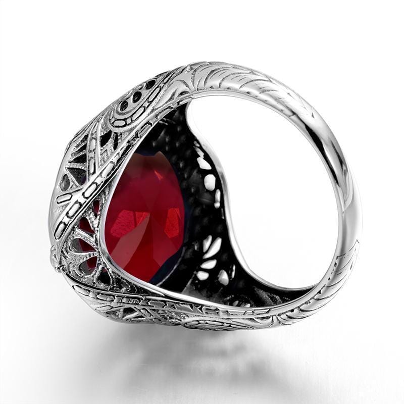 Austrian Vintage Ruby Silver RingRing