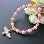 Exquisite Angel Cross Rosary WWJD Beads BraceletsBraceletB