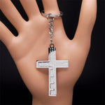 WWJD Cross Christian Prayer Necklace - ( Stainless Steel Gold )NecklaceA Keychain SR