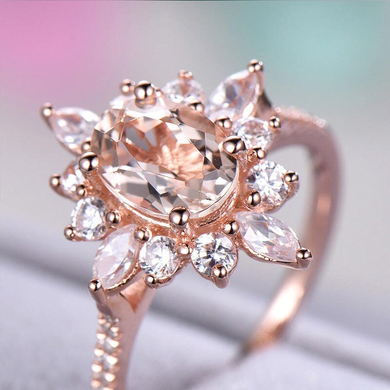 Snowflake Shaped Rose Gold RingRing