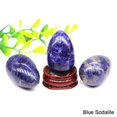 Crystal Stone Yoni Egg Kegel Exercise Vginal Balls Healing MassageYoni EggsBlue Sodalite1Pcs