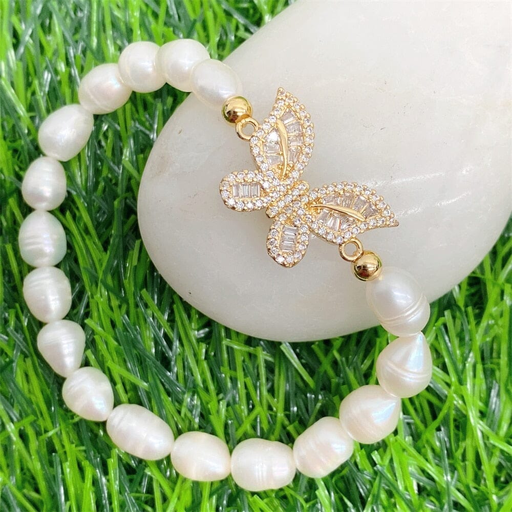 Simple Style Boho Virgin Mary Natural Freshwater Pearl Beaded Handmade WWJD BraceletBracelettype 1417cm