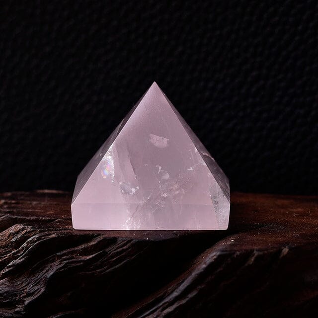 Natural Pyramid GemstonesRaw Stonerose quartz