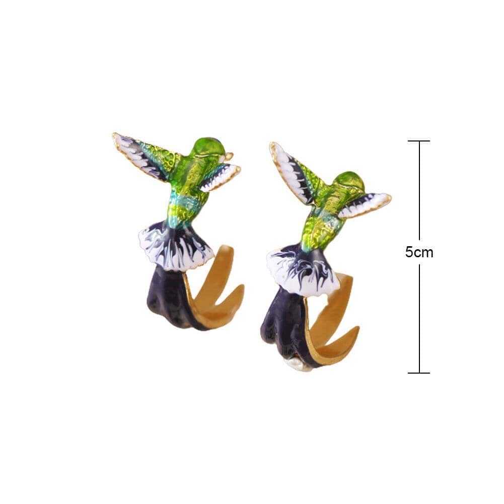 Creative Cute Flying Hummingbird Stud EarringsEarrings