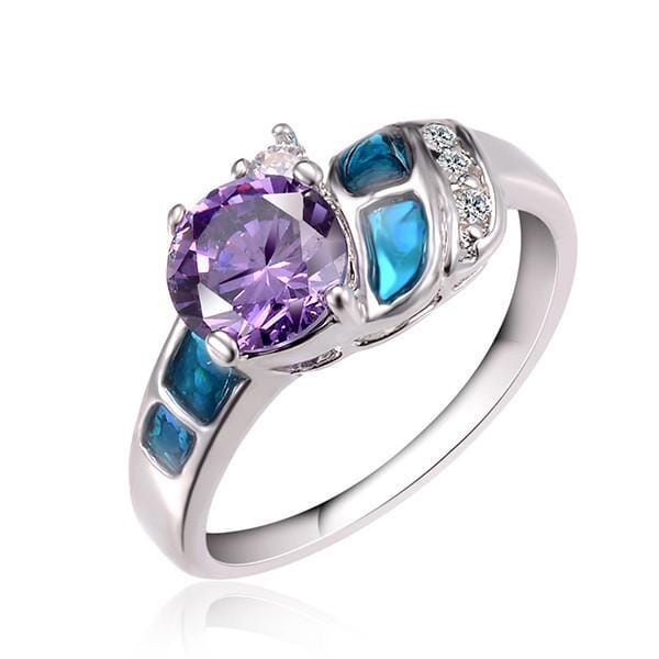 Amethyst & Blue Topaz Elegant RingRing7