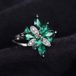 Nano Emerald Cocktail Ring - 925 Sterling SilverRing