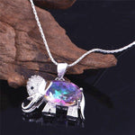 Rainbow Mystic Topaz Elephant NecklaceNecklace
