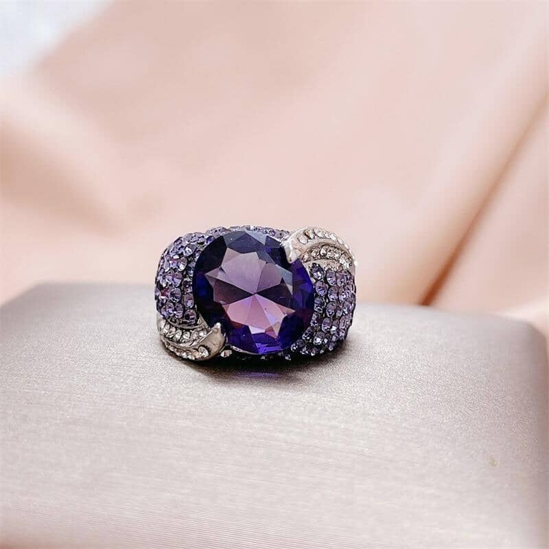 Luscious Amethyst Ring - 925 Sterling SilverRing8