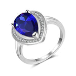 Pretty Classic Water Drop Ruby Ring - 925 Sterling SilverRing6blue